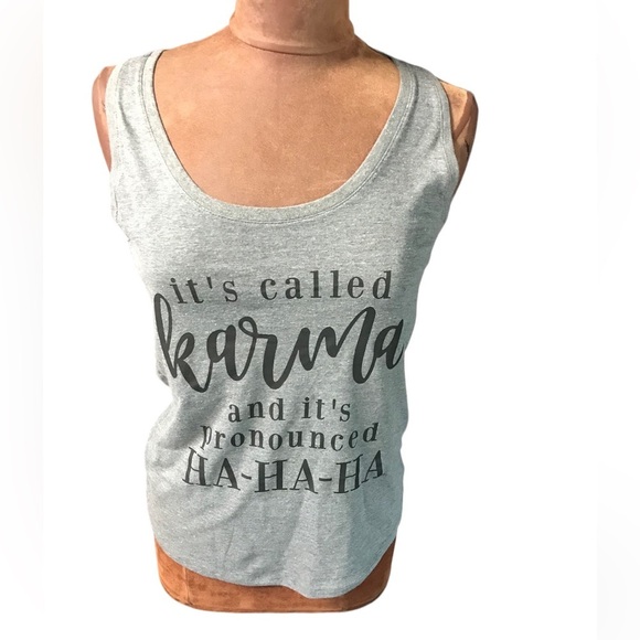 Instant message karma racer back tank - Picture 2 of 6